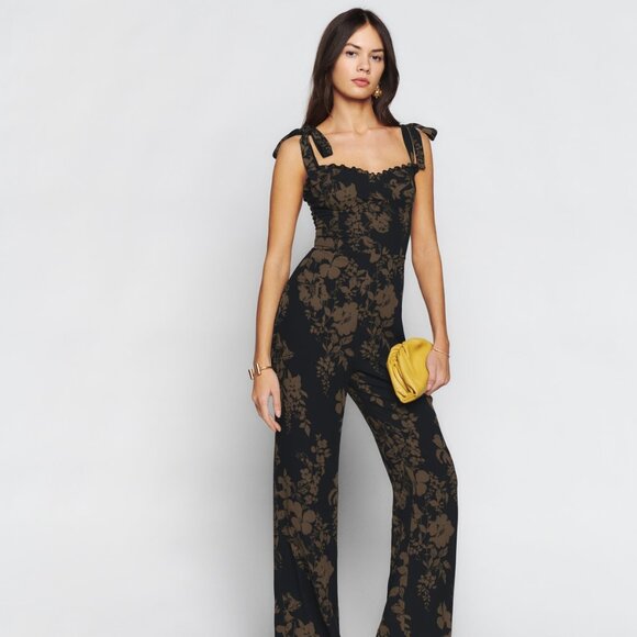 Reformation Alfred Jumpsuit (Night Garden) - Size 12 - Picture 1 of 5